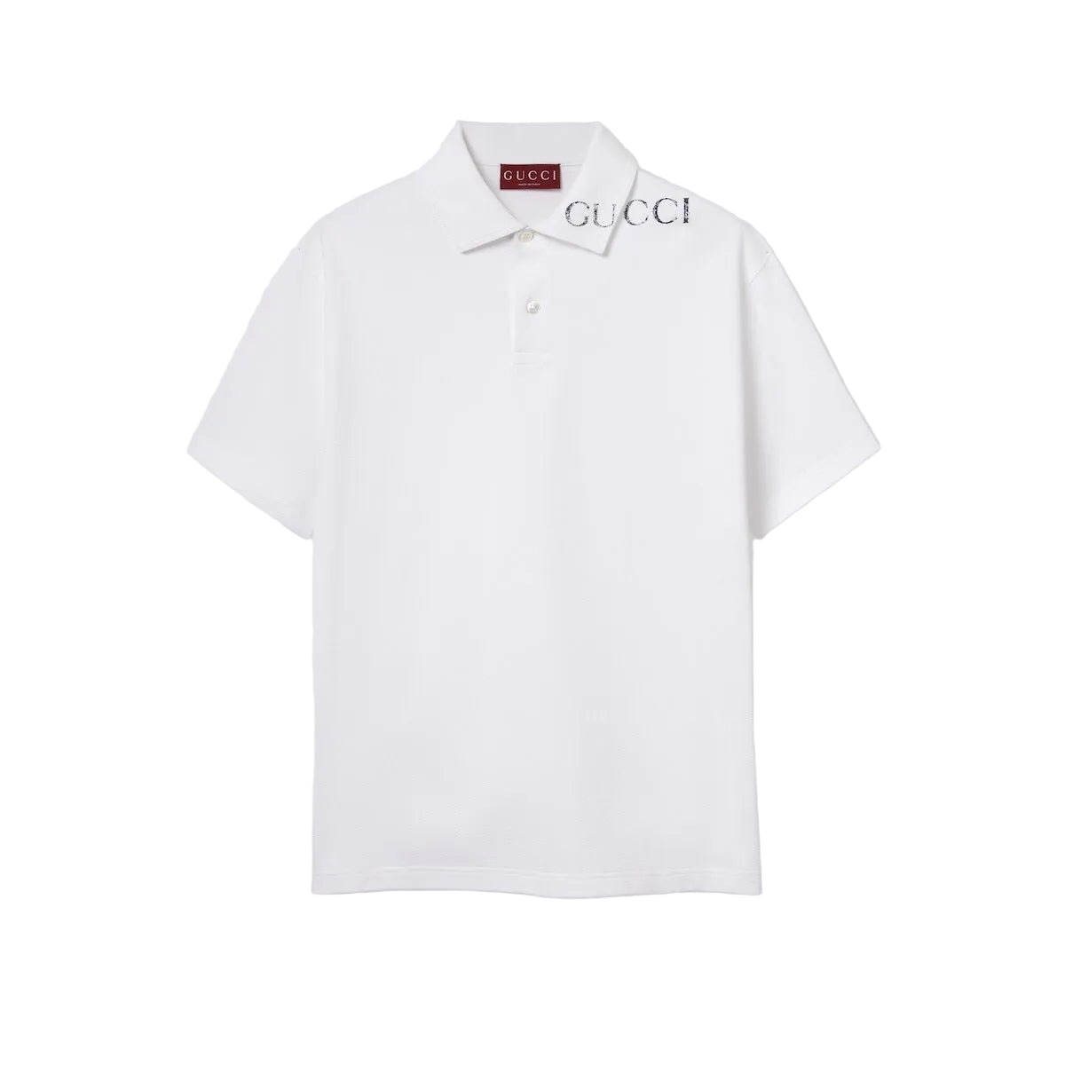 Polo with Embroidered Logo on the Collar