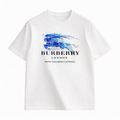 T-shirt Burberry Cavalier Équestre Bleu - Blanc