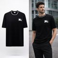 Black T-Shirt with Embroidered Logo