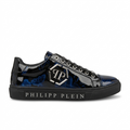 Philipp Plein Baskets Noires Brillantes Logo PP