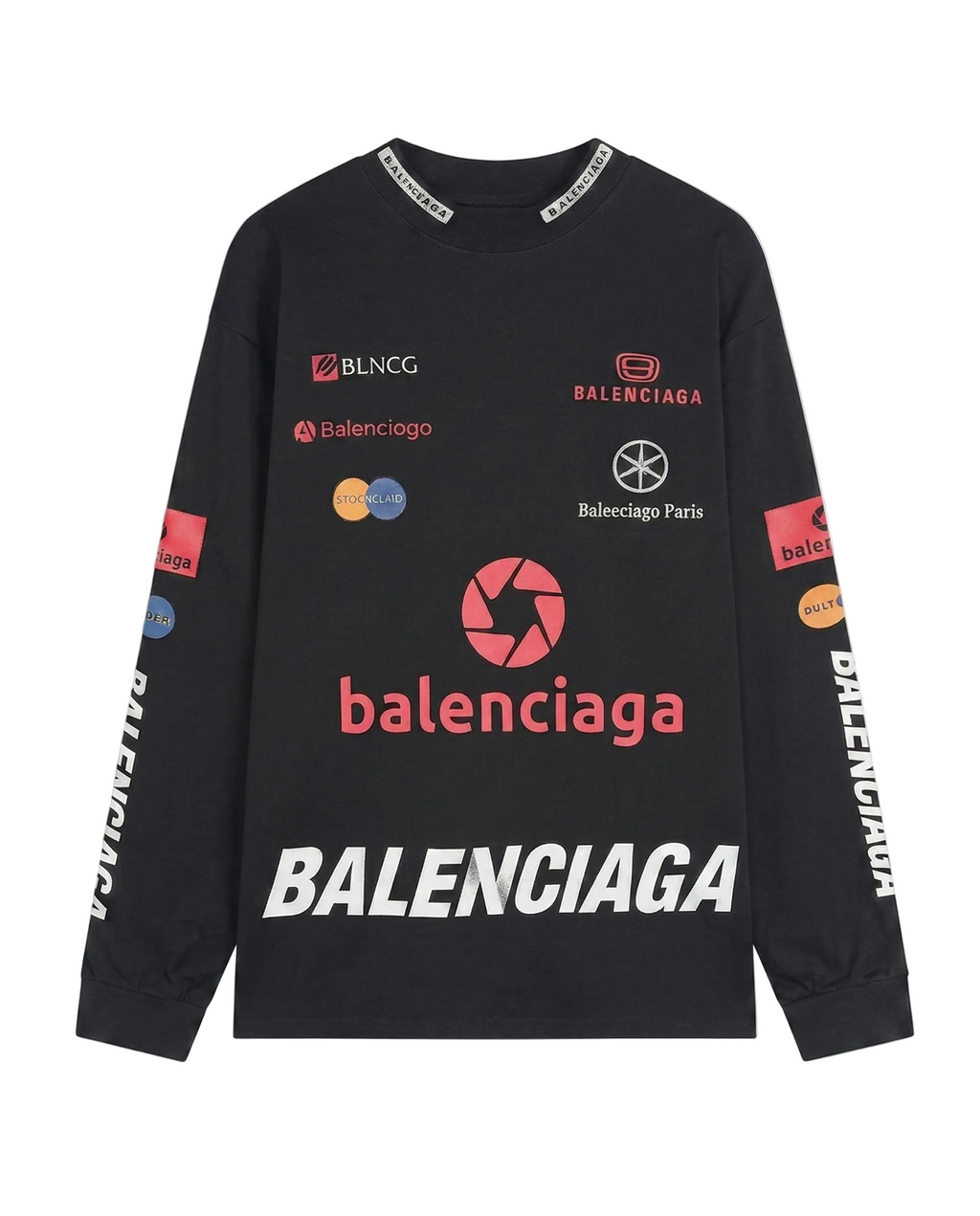 Balenciaga Multi Logo Sweatshirt - Long Sleeve Streetwear