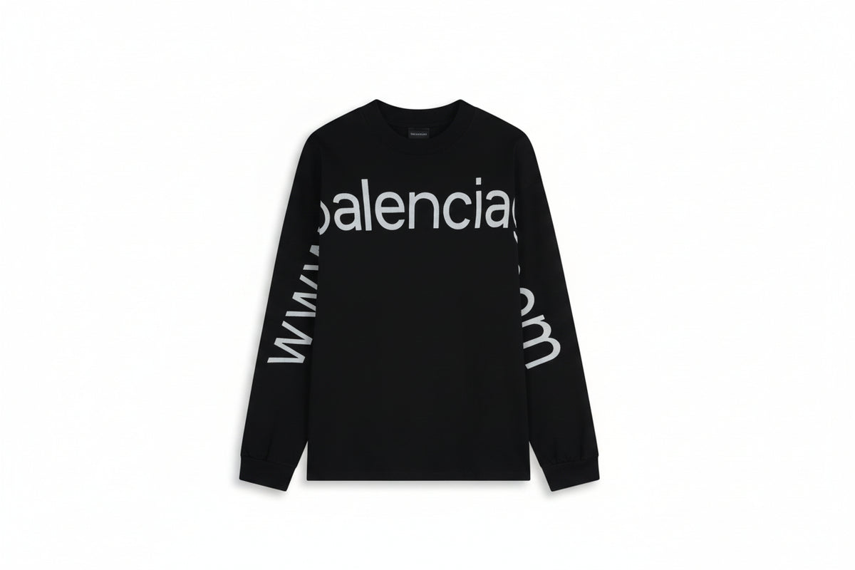 Felpa Balenciaga Logo Grande - Manica Lunga Oversize