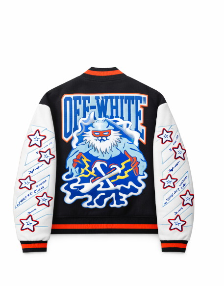 Off-White Varsity Jacket Red Stars Tiger - Black/White