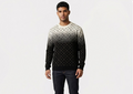 Faded Black and White Sweatshirt with Logo