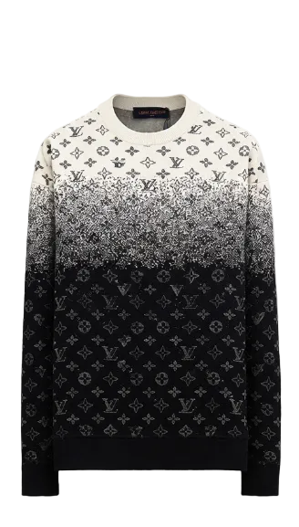 Faded Black and White Sweatshirt with Logo