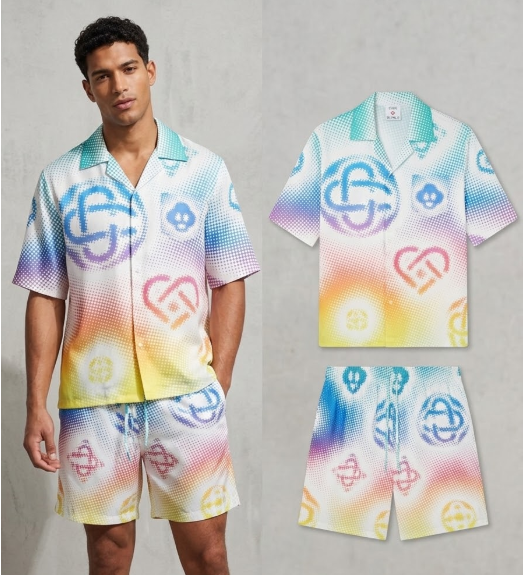 Casa Blanca Gradient Shirt and Shorts Set
