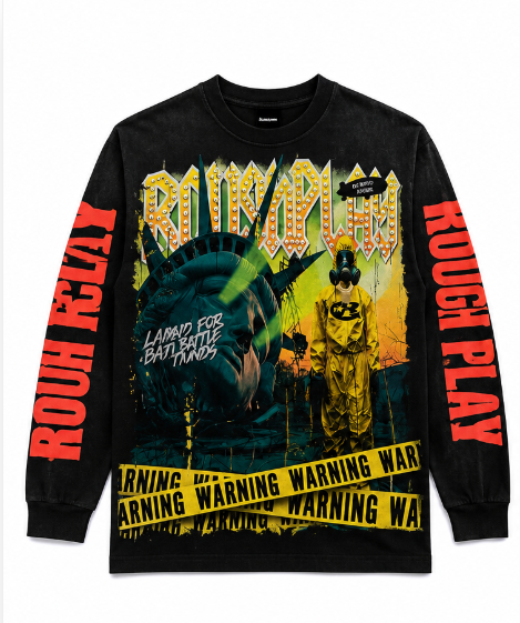 Felpa Roughplay Warning Long Sleeve — Tie-Dye