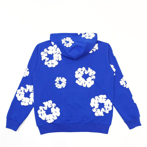 Denim Tears Cotton Wreath Zip Hoodie — Blue