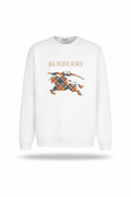 Burberry Equestrian Knight Check Sweatshirt - White